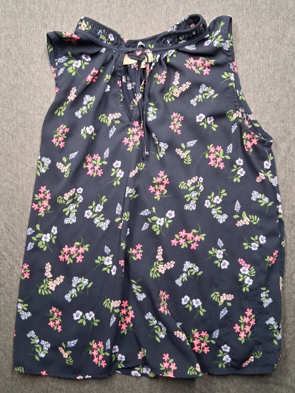 Womens Blouse, Loft, medium, multicolored, Like New Flowers Floral Dress Shirt
